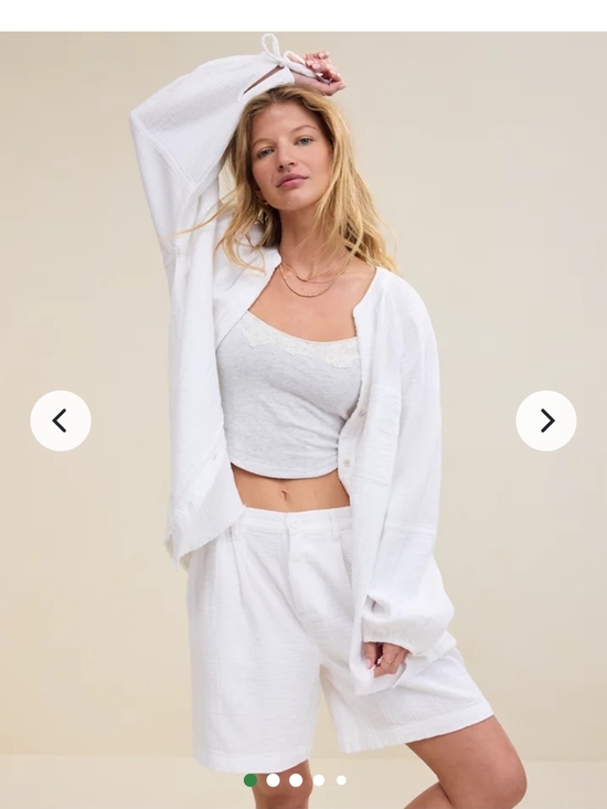 aerie Tops - Aerie Daybreak Coverup Shirt White Lightweight Button-Front XL